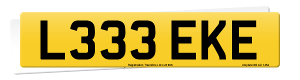 Registration number L333 EKE